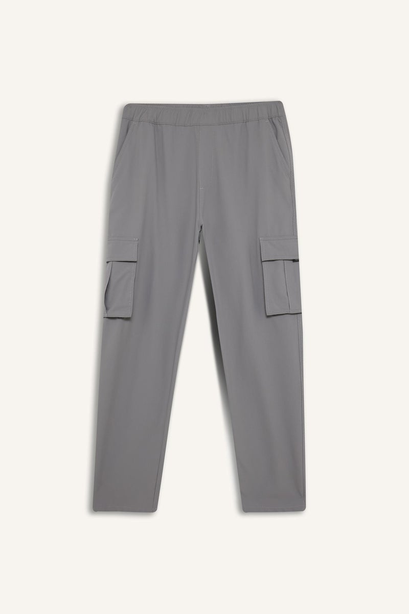 DeFacto Grey Man DeFactoFit Standard Fit Woven Cargo Joggers Casual - Image 5